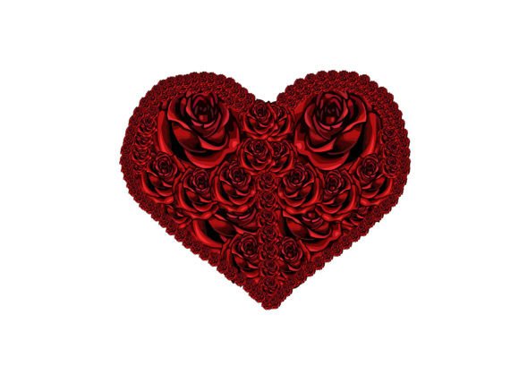 Love Red Rose Graphics for Crafts