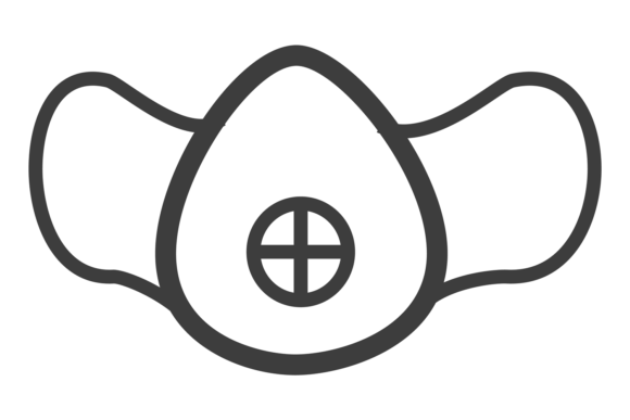 Medical Mask Line Icon for Crafts and Graphics