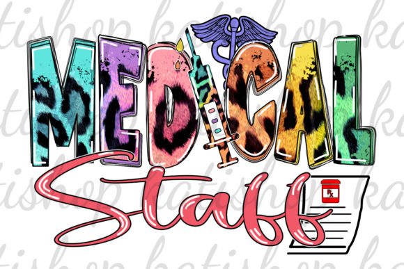 Medical Staff Leopard Png Sublimation Graphics for Crafts