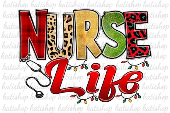Nurse Life Christmas Xmas Sublimation Graphics for Crafts