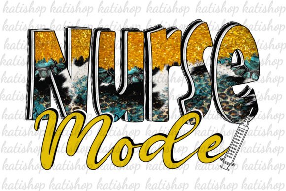 Nurse Mode Glitter Western Graphics for Crafts