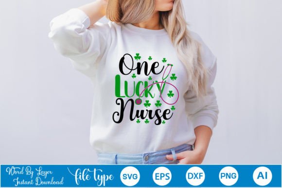 One Lucky Nurse Sublimation Graphics for Crafts