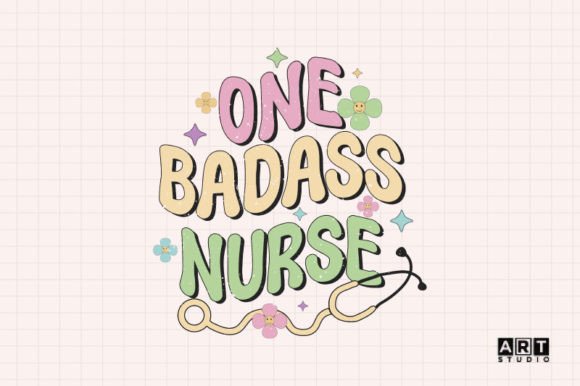 Retro Nurse Graphics for Crafts Branding